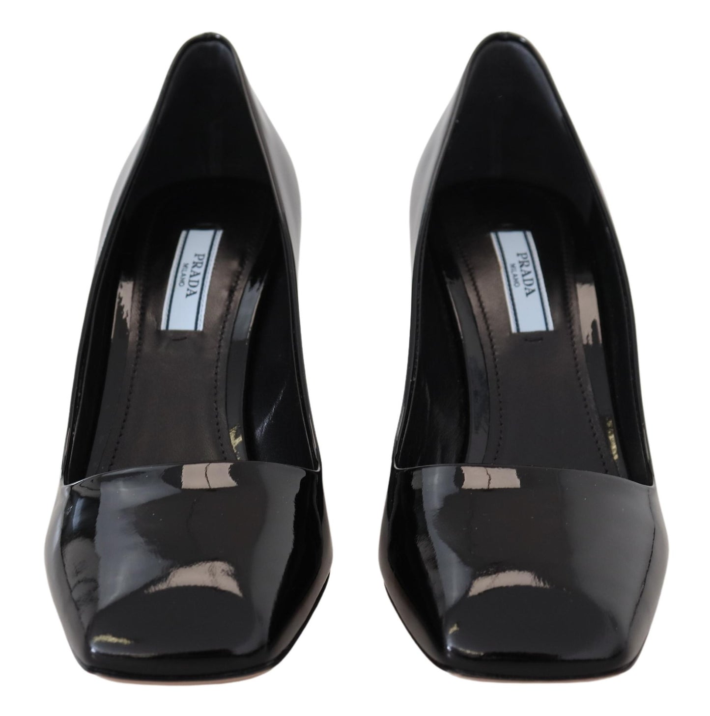 Prada Elegant Square Toe Leather Pumps