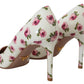 Prada Elegant Floral Print Leather Heels