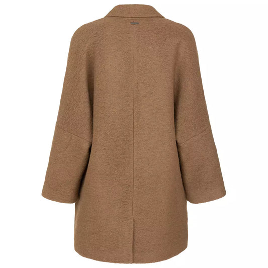 Fred Mello Elegant Wool Blend Coat with Side Pockets