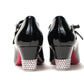 Christian Louboutin Black/Lin Black Aquajane 45 Patent Heel