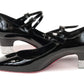 Christian Louboutin Black/Lin Black Aquajane 45 Patent Heel