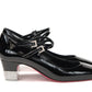 Christian Louboutin Black/Lin Black Aquajane 45 Patent Heel