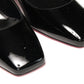 Christian Louboutin Black/Lin Black Aquajane 45 Patent Heel