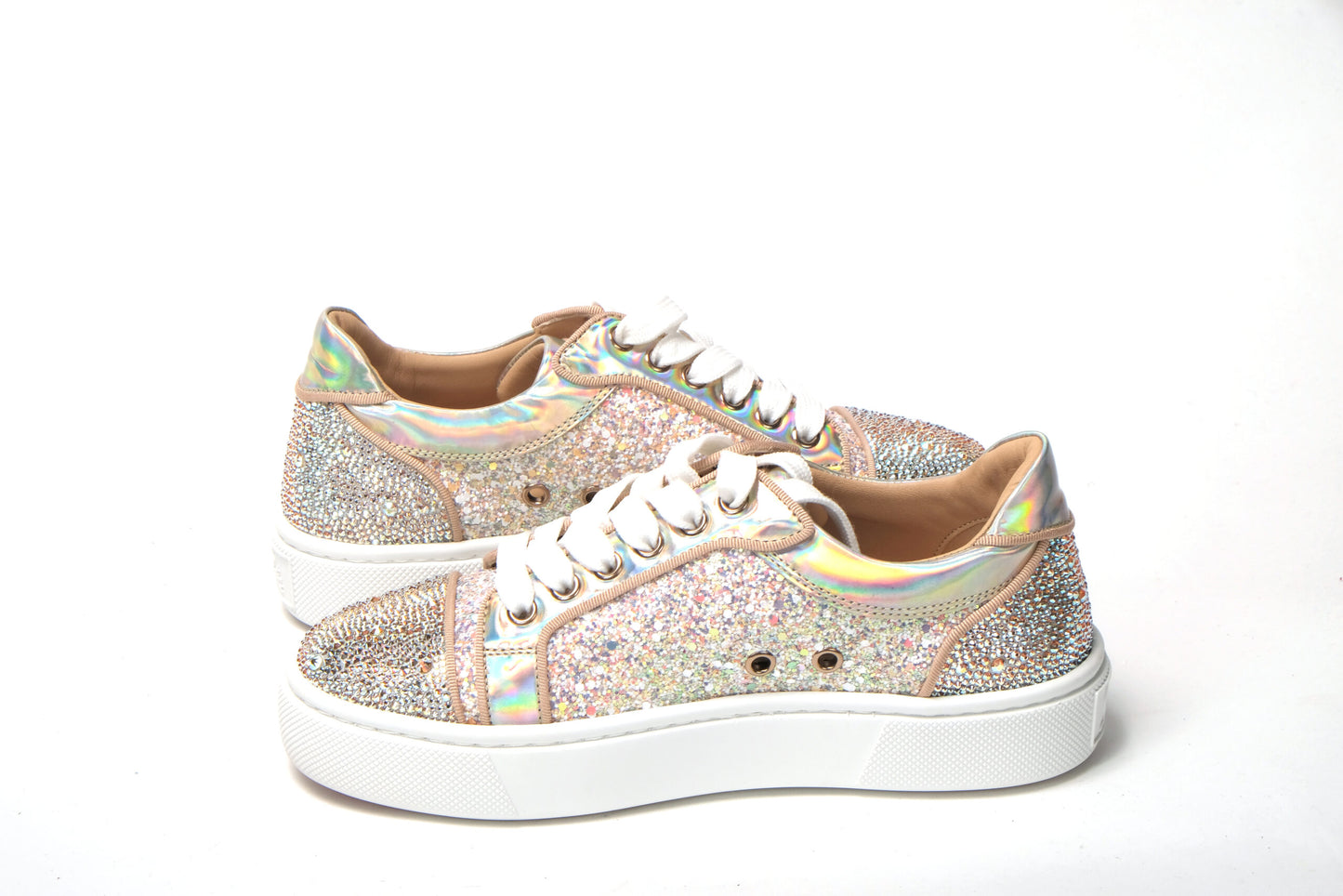 Christian Louboutin Rose Gold Verissma 2 Strauss Flat Sneaker