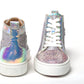 Christian Louboutin Ab/Silver Super Lou Strass Fla Sneakers