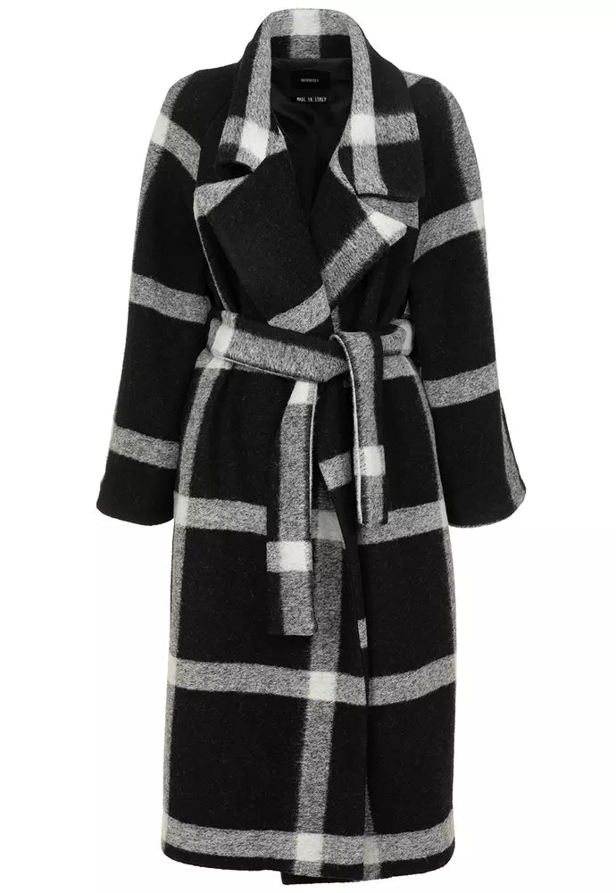 Imperfect Elegant Wool-Blend Self-Tie Coat