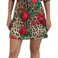 Dolce & Gabbana Colorful Leopard & Floral Print A-Line Dress