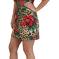 Dolce & Gabbana Colorful Leopard & Floral Print A-Line Dress