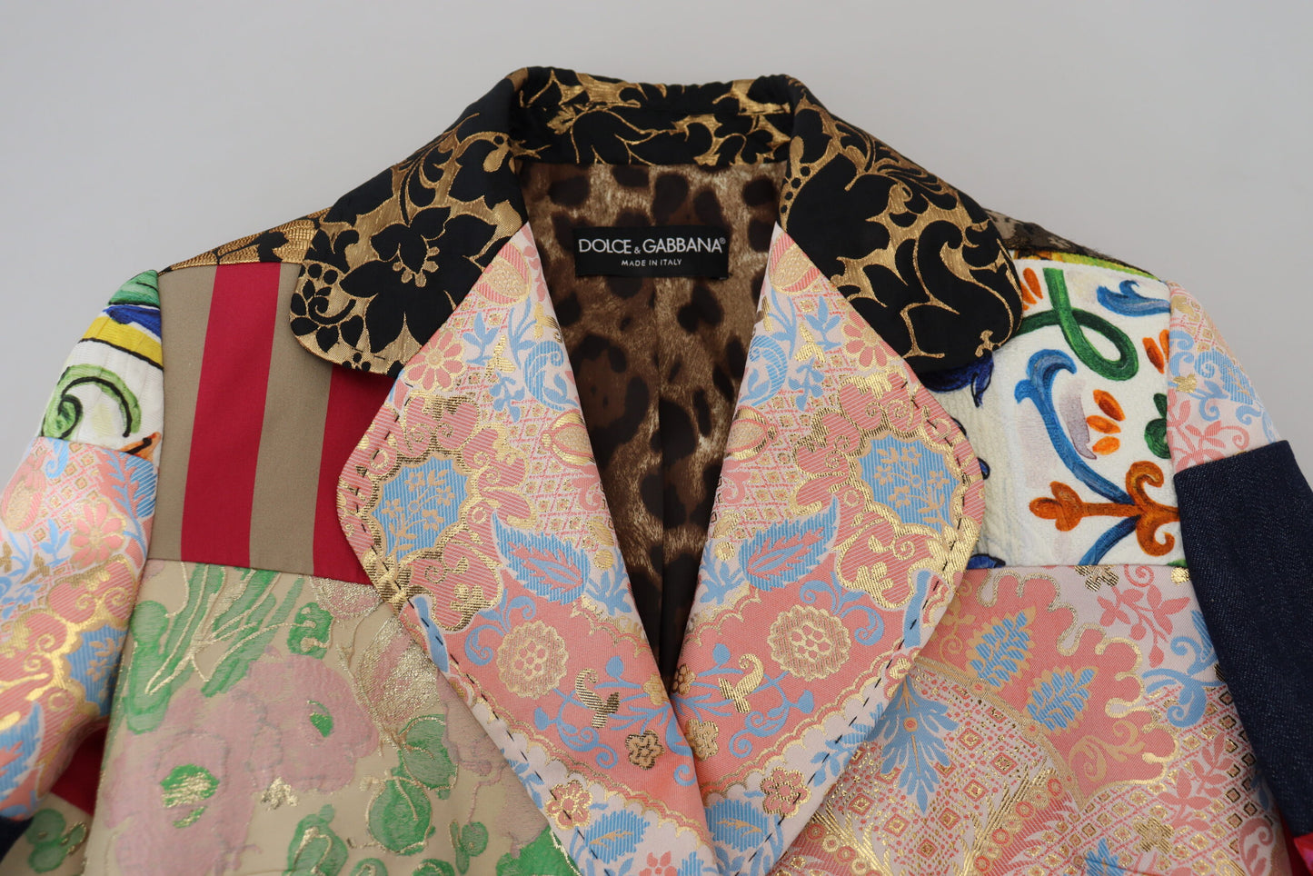 Dolce & Gabbana Elegant Multicolor Patchwork Blazer