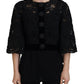 Dolce & Gabbana Elegant Black Button Down Cardigan