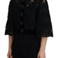 Dolce & Gabbana Elegant Black Button Down Cardigan