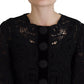 Dolce & Gabbana Elegant Black Button Down Cardigan