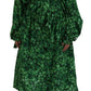 Dolce & Gabbana Silk Green Leaves Print Trench Jacket