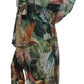 Dolce & Gabbana Multicolor Silk Trench Coat