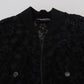 Dolce & Gabbana Black Floral Lace Bomber Jacket