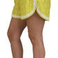 Dolce & Gabbana Chic High Waist Quilted Yellow Shorts