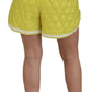 Dolce & Gabbana Chic High Waist Quilted Yellow Shorts