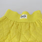 Dolce & Gabbana Chic High Waist Quilted Yellow Shorts