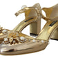 Dolce & Gabbana Elegant Gold Slingback Toe Sandals