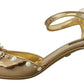 Dolce & Gabbana Elegant Gold Slingback Toe Sandals