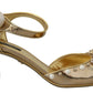 Dolce & Gabbana Elegant Gold Slingback Toe Sandals