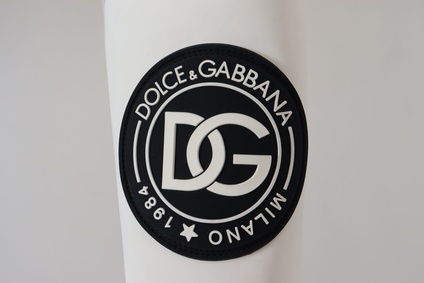 Dolce & Gabbana Elegant White Leather Knee Boots