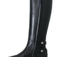 Dolce & Gabbana Elegant Black Calfskin Biker Booties