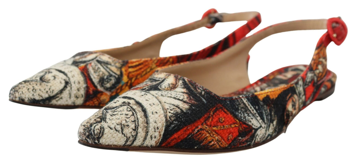 Dolce & Gabbana Chic Multicolor Flat Slingbacks