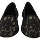 Dolce & Gabbana Elegant Black Lace Flat Shoes