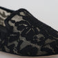 Dolce & Gabbana Elegant Black Lace Flat Shoes