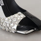 Dolce & Gabbana Elegant Crystals Embellished Leather Pumps