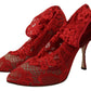 Dolce & Gabbana Radiant Red Lace Taormina High Heels