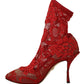 Dolce & Gabbana Radiant Red Lace Taormina High Heels