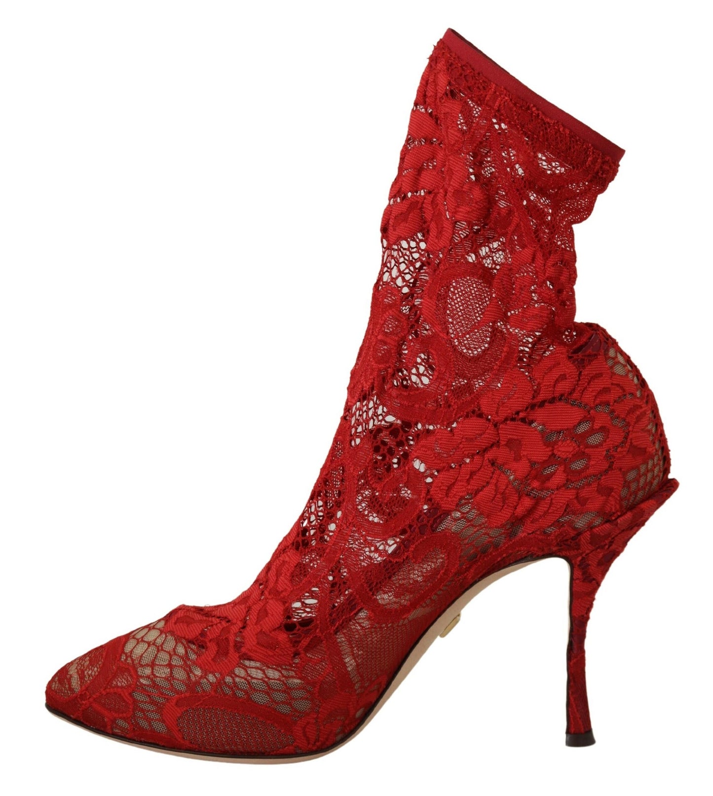 Dolce & Gabbana Radiant Red Lace Taormina High Heels