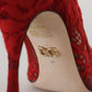 Dolce & Gabbana Radiant Red Lace Taormina High Heels