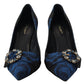 Dolce & Gabbana Elegant Crystal Embellished Blue Pumps