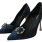 Dolce & Gabbana Elegant Crystal Embellished Blue Pumps