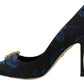 Dolce & Gabbana Elegant Crystal Embellished Blue Pumps