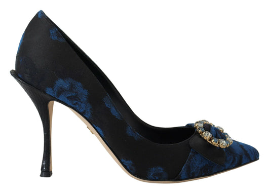 Dolce & Gabbana Elegant Crystal Embellished Blue Pumps