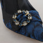 Dolce & Gabbana Elegant Crystal Embellished Blue Pumps