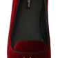 Dolce & Gabbana Bordeaux Velvet Devotion Loafers