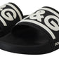 Dolce & Gabbana Chic Monochrome Slide Sandals