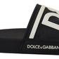 Dolce & Gabbana Chic Monochrome Slide Sandals