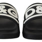 Dolce & Gabbana Chic Monochrome Slide Sandals