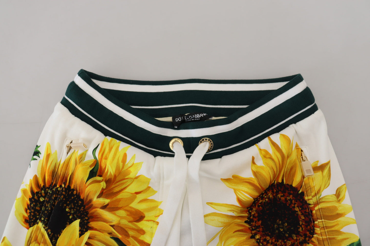 Dolce & Gabbana Sunflower Print Cotton Sweatpants