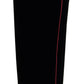 Dolce & Gabbana Sleek Black Velvet High-Waist Pants with Pink Stripes