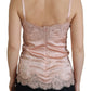 Dolce & Gabbana Elegant Pink Silk Lingerie Top