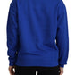 Philippe Model Chic Blue Printed Long Sleeve Pullover Sweater