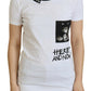 Dolce & Gabbana Chic Monochrome 'Here and Now' Cotton Tee