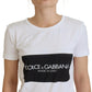 Dolce & Gabbana Chic Monochrome Crew Neck Tee